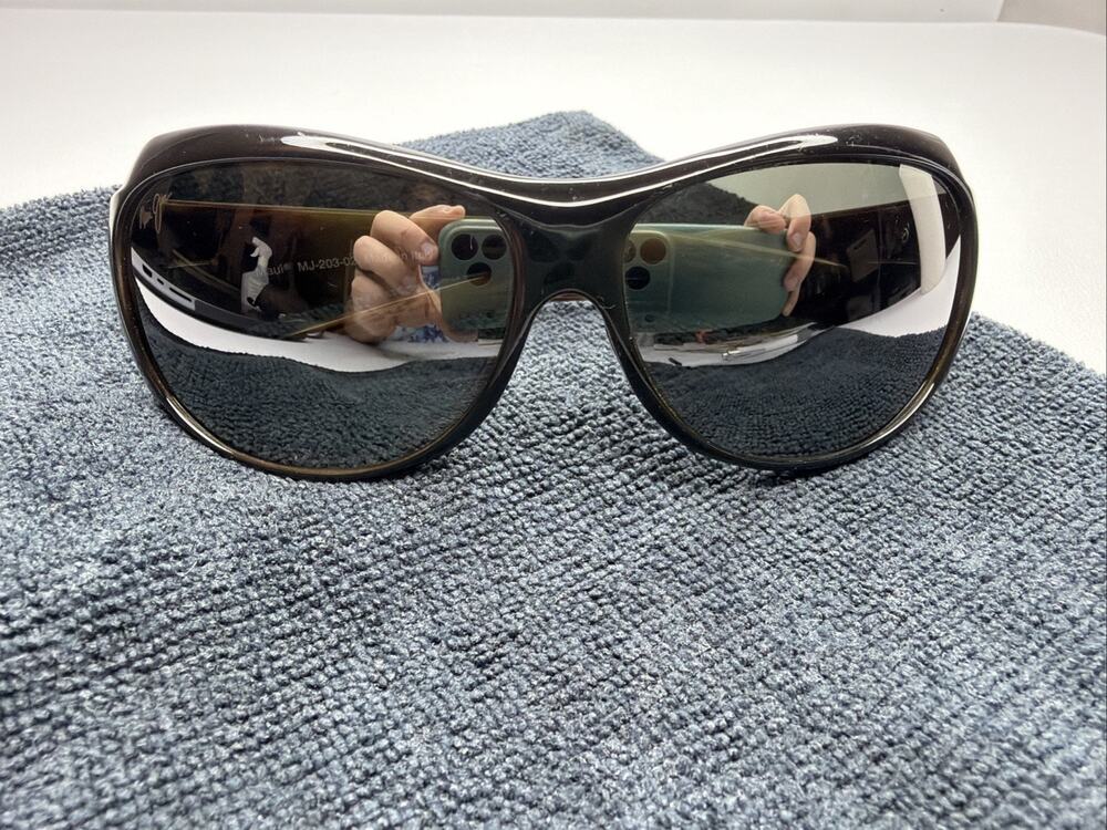 VTG Maui Jim Lehua MJ-203-02 Polarized Mirrored Lens Sunglasses Made In ITALY